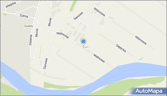 Pysznica, Malinowa, mapa Pysznica