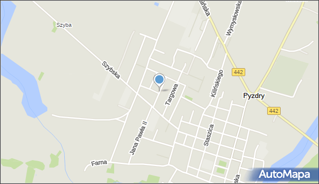 Pyzdry, Matejki Jana, mapa Pyzdry