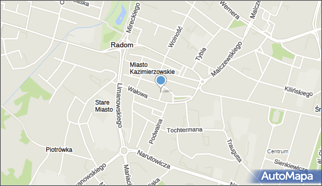 Radom, Mała, mapa Radomia