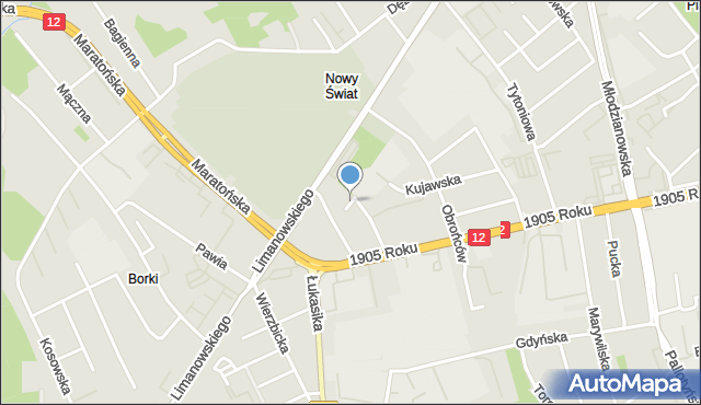 Radom, Mazurska, mapa Radomia