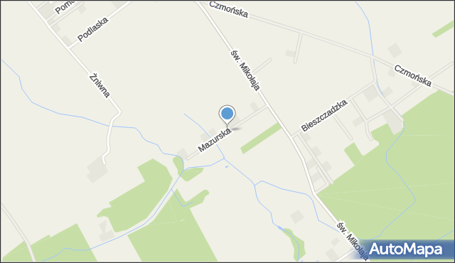 Radzewo gmina Kórnik, Mazurska, mapa Radzewo gmina Kórnik