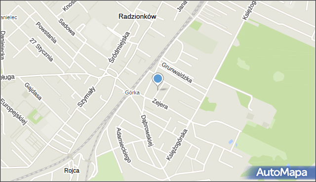 Radzionków, Magnoliowa, mapa Radzionków