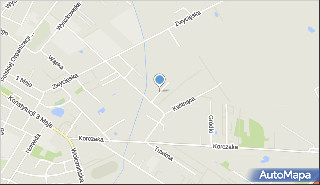 Radzymin powiat wołomiński, Malownicza, mapa Radzymin powiat wołomiński