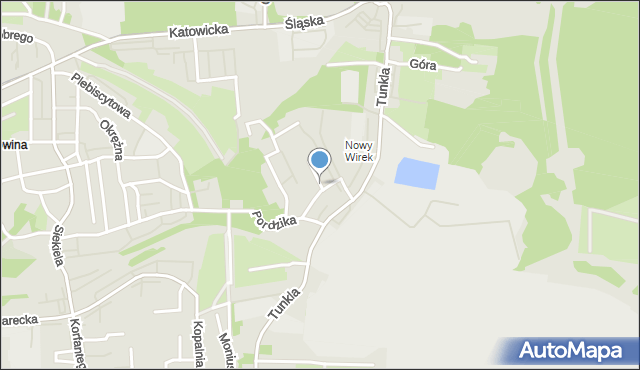 Ruda Śląska, Malczewskiego Jacka, mapa Rudy Śląskiej