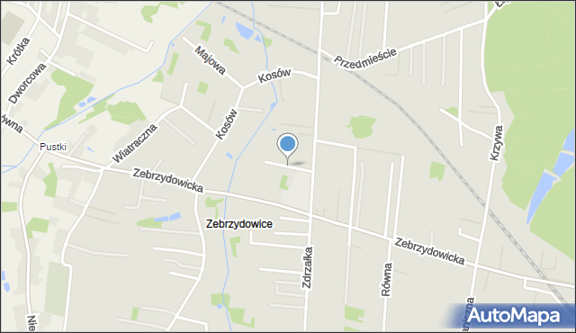 Rybnik, Malwowa, mapa Rybnika