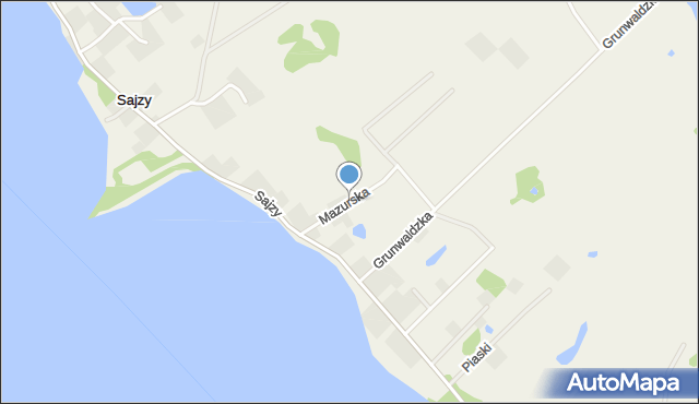 Sajzy, Mazurska, mapa Sajzy