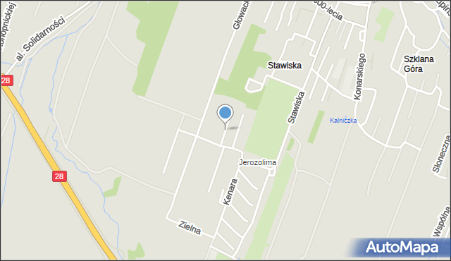 Sanok, Malinowa, mapa Sanok