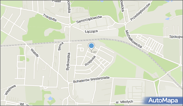 Siemianowice Śląskie, Majcherczyka-Zdana Tadeusza, mapa Siemianowice Śląskie