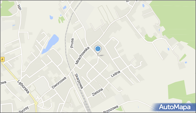 Sierakowice powiat kartuski, Majkowskiego Aleksandra, dr., mapa Sierakowice powiat kartuski