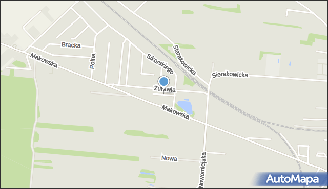 Skierniewice, Malinowskiego Edmunda, prof., mapa Skierniewic