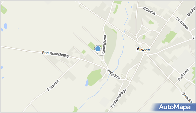 Śliwice powiat tucholski, Makowa, mapa Śliwice powiat tucholski