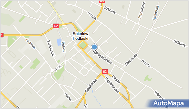 Sokołów Podlaski, Mały Rynek, mapa Sokołów Podlaski