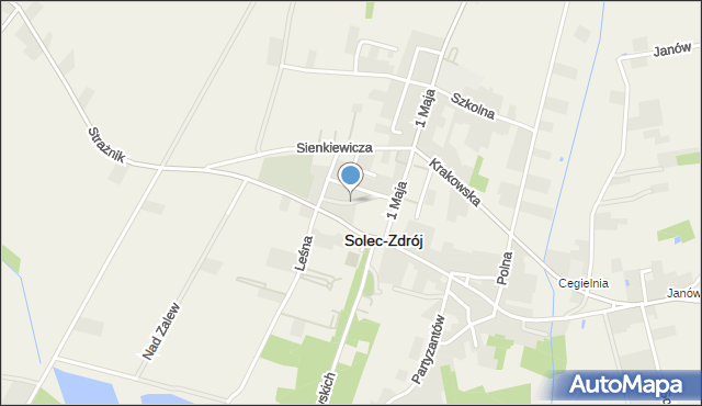 Solec-Zdrój, Magnoliowa, mapa Solec-Zdrój