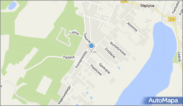 Stężyca powiat kartuski, Majkowskiego Aleksandra, dr., mapa Stężyca powiat kartuski