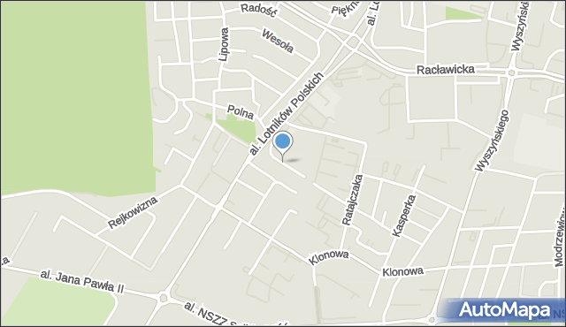 Świdnik, Majewskiego Zygmunta, mapa Świdnika