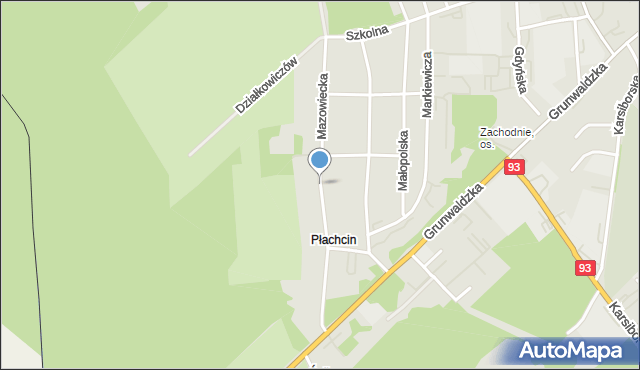 Świnoujście, Mazowiecka, mapa Świnoujście