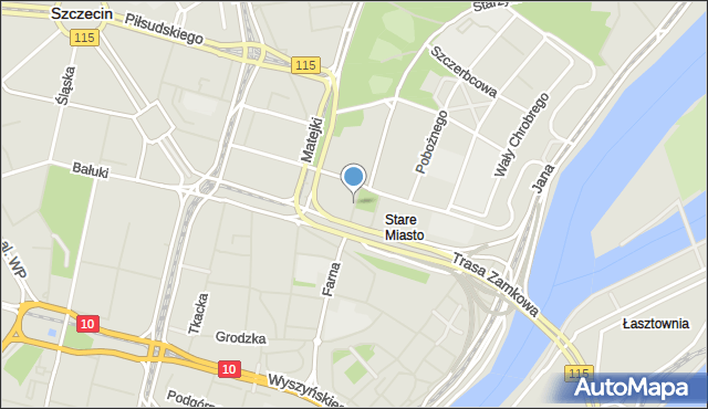 Szczecin, Mazowieckiego Tadeusza, mapa Szczecina