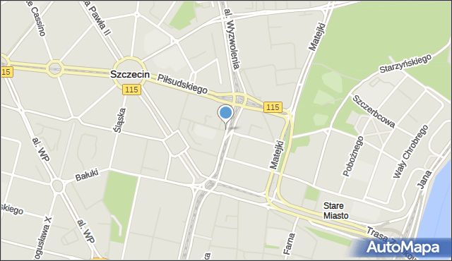 Szczecin, Mazowiecka, mapa Szczecina