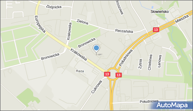 Szczecin, Maciejewicza Konstantego, mapa Szczecina