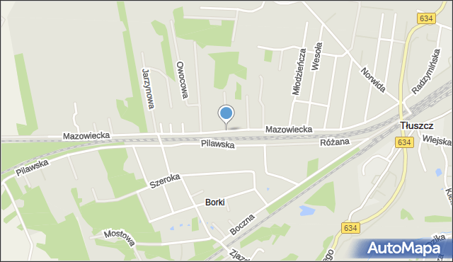 Tłuszcz powiat wołomiński, Mazowiecka, mapa Tłuszcz powiat wołomiński