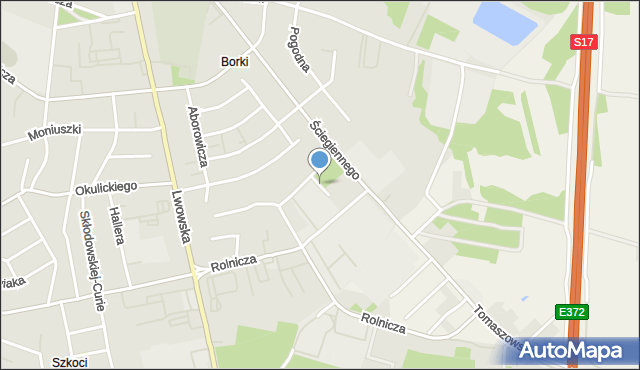 Tomaszów Lubelski, Mała, mapa Tomaszów Lubelski