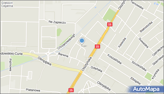 Toruń, Małgorzatki, mapa Torunia