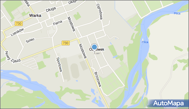 Warka, Manczarskiego Józefa, mapa Warka