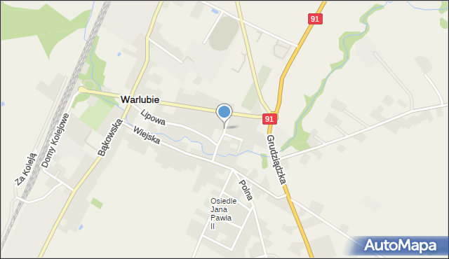 Warlubie, Marii Heliodory, bł. s., mapa Warlubie