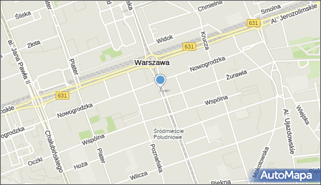 Warszawa, Marszałkowska, mapa Warszawy