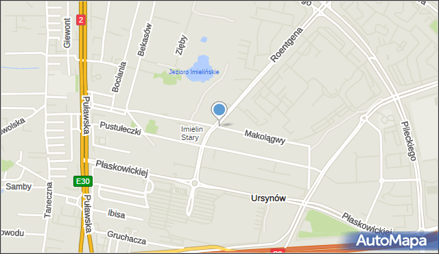 Warszawa, Makolągwy, mapa Warszawy