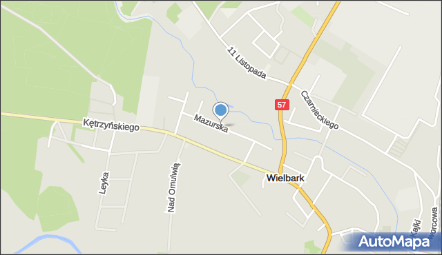 Wielbark powiat szczycieński, Mazurska, mapa Wielbark powiat szczycieński