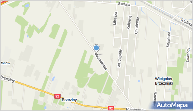 Wielgolas Brzeziński, Mazowiecka, mapa Wielgolas Brzeziński