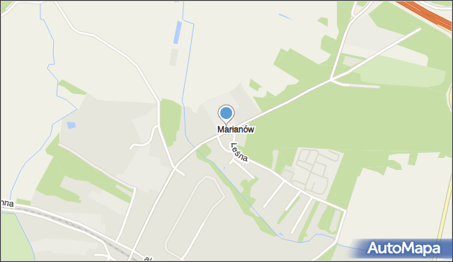 Wieruszów, Marianów, mapa Wieruszów