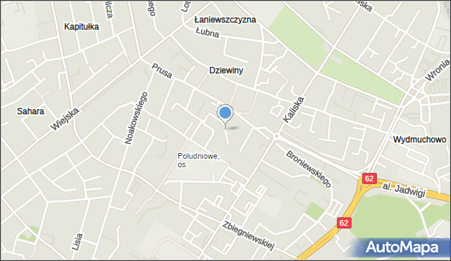 Włocławek, Matejki Jana, mapa Włocławka