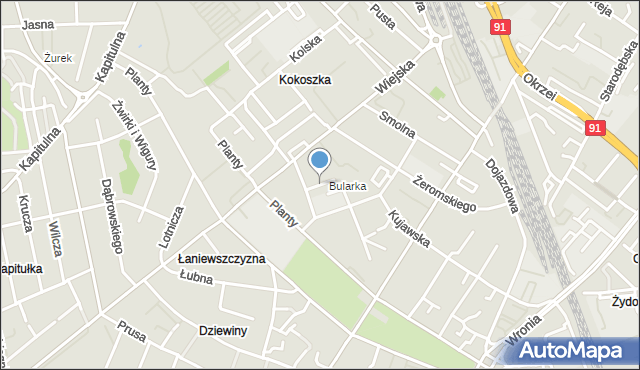 Włocławek, Matrasia Józefa, mapa Włocławka