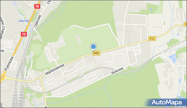 Wodzisław Śląski, Marklowicka, mapa Wodzisławia Śląskiego