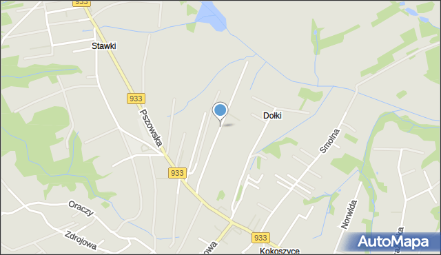 Wodzisław Śląski, Matki Teresy z Kalkuty, mapa Wodzisławia Śląskiego