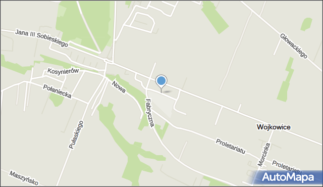 Wojkowice powiat będziński, Makuszyńskiego Kornela, mapa Wojkowice powiat będziński