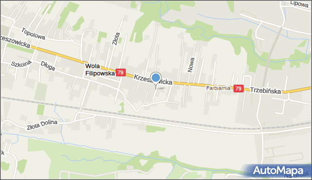 Wola Filipowska, Mała, mapa Wola Filipowska