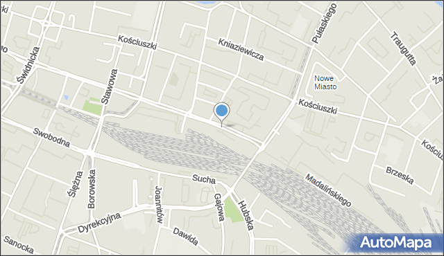 Wrocław, Małachowskiego Stanisława, mapa Wrocławia