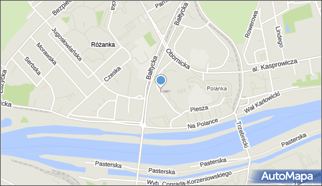 Wrocław, Macedońska, mapa Wrocławia