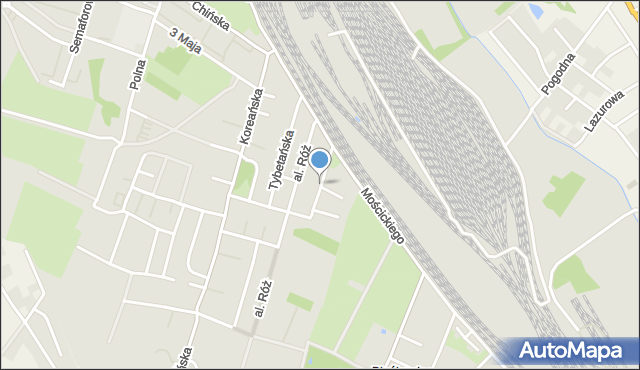 Wrocław, Mandżurska, mapa Wrocławia