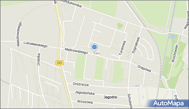 Wrocław, Malinowskiego Ernesta, mapa Wrocławia