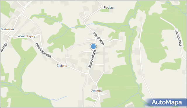 Wrząsowice, Malownicza, mapa Wrząsowice