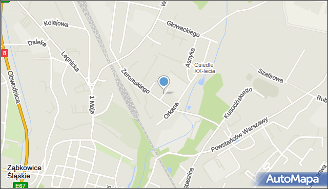 Ząbkowice Śląskie, Matejki Jana, mapa Ząbkowice Śląskie