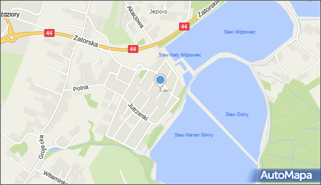 Zaborze gmina Oświęcim, Makowa, mapa Zaborze gmina Oświęcim