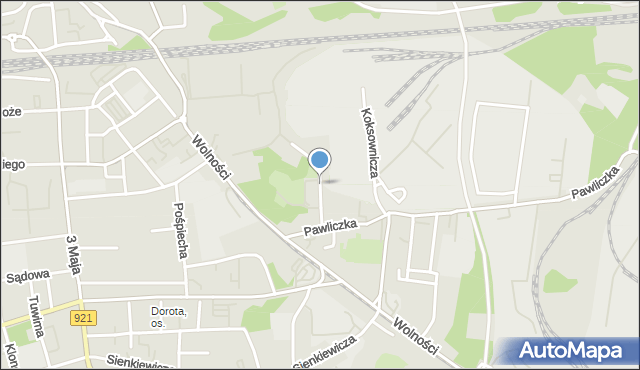 Zabrze, Majnusza Pawła, mapa Zabrza
