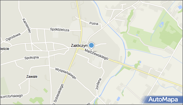 Zakliczyn powiat tarnowski, Malczewskiego Jacka, mapa Zakliczyn powiat tarnowski