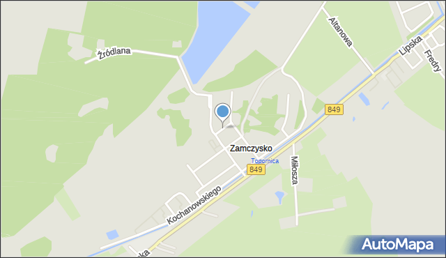 Zamość, Makowa, mapa Zamościa