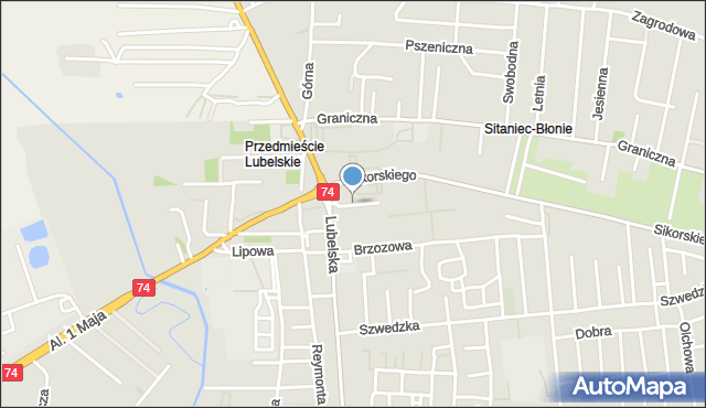 Zamość, Mała, mapa Zamościa